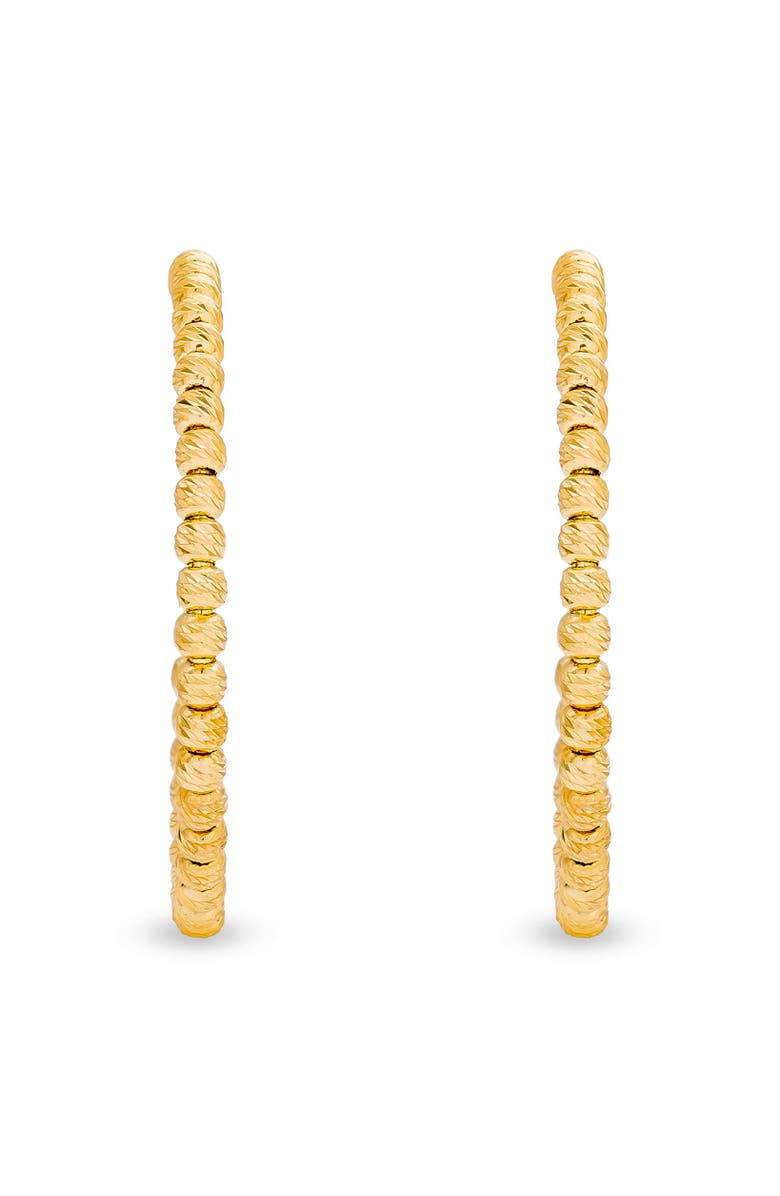 HOT SILVER Yellow Flash Plated Sterling Silver Hoop Earrings, Alternate, color, Yellow