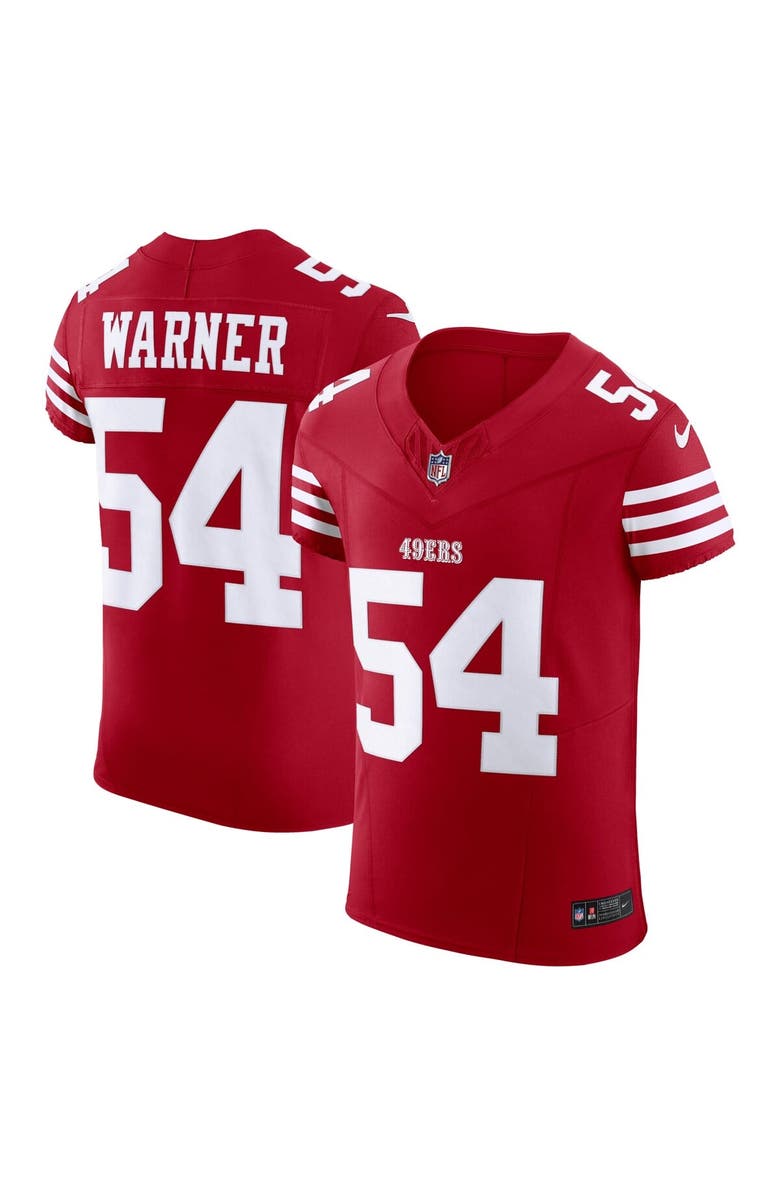 Nike Men's Nike Fred Warner Scarlet San Francisco 49ers  Vapor F.U.S.E. Elite Jersey, Main, color, Scarlet