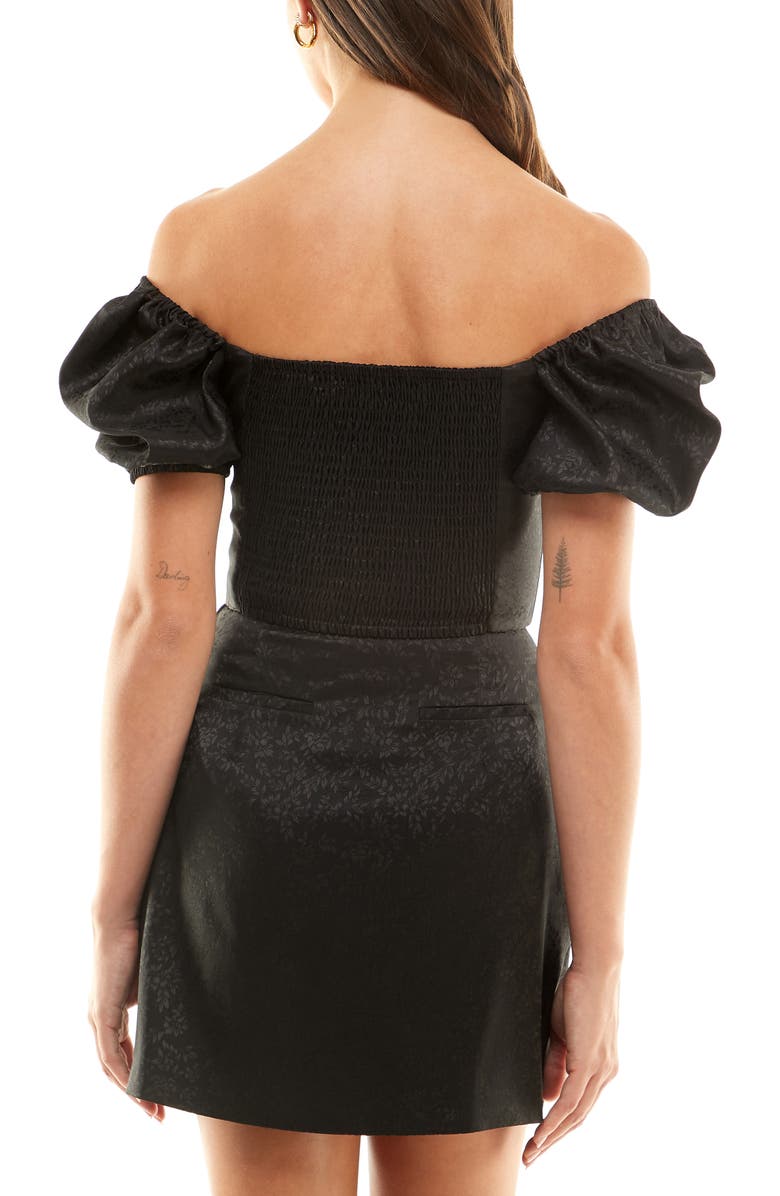 WAYF x Jourdan Sloane Emma Puff Sleeve Corset Top, Alternate, color, 