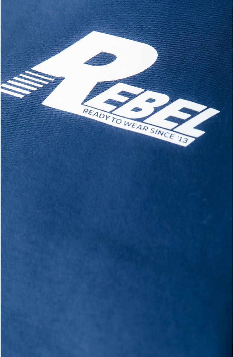 Colourful Rebel Logos Dropped Shoulder Sweat, Alternate, color, Deep Cobalt