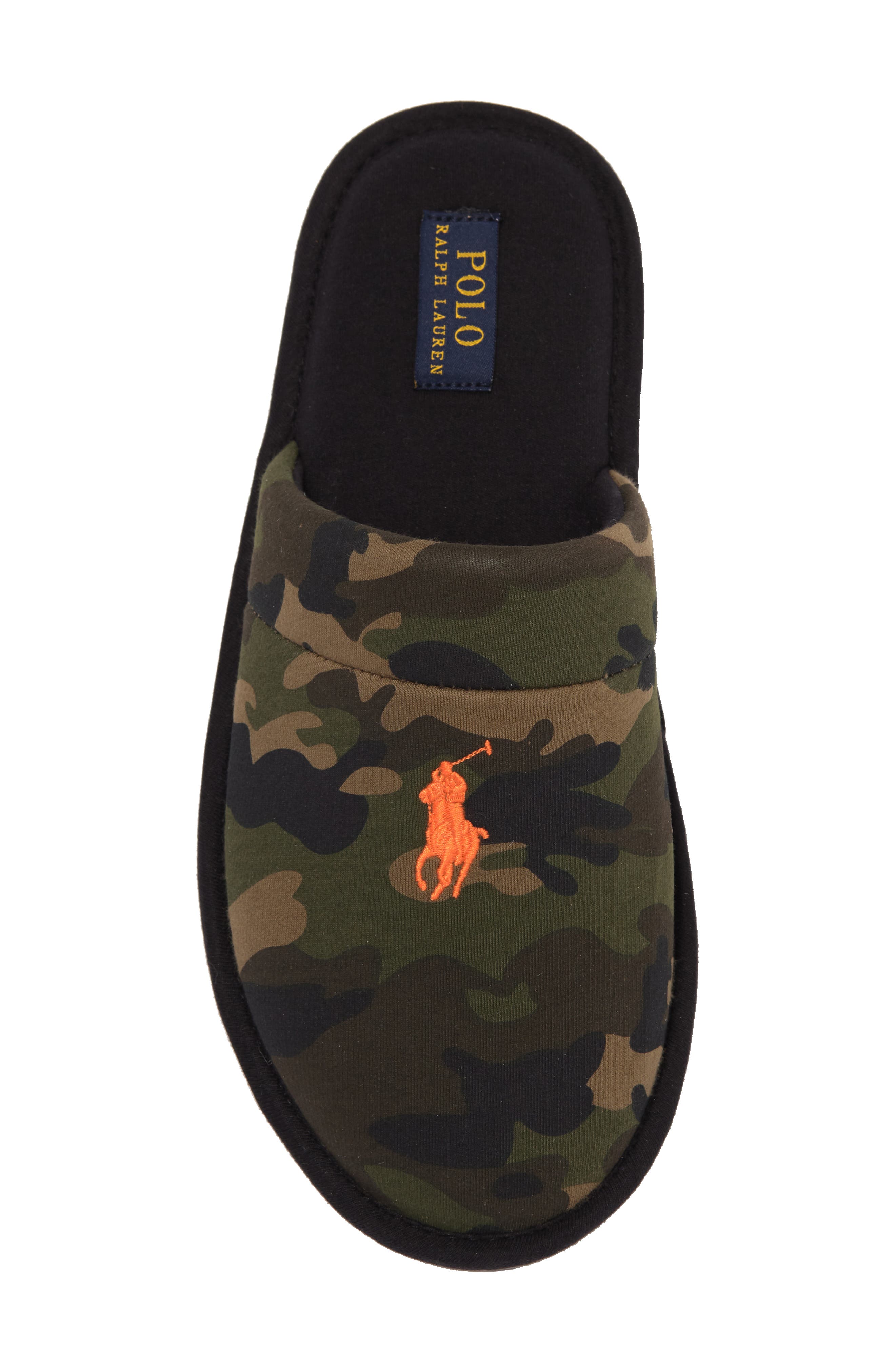 POLO Klarence Camo Print Scuff Slipper, Alternate, color, 