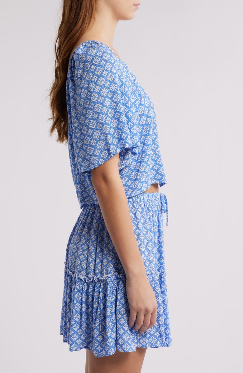 Rip Curl San Carlos Geo Print Button-Up Top, Alternate, color, Blue