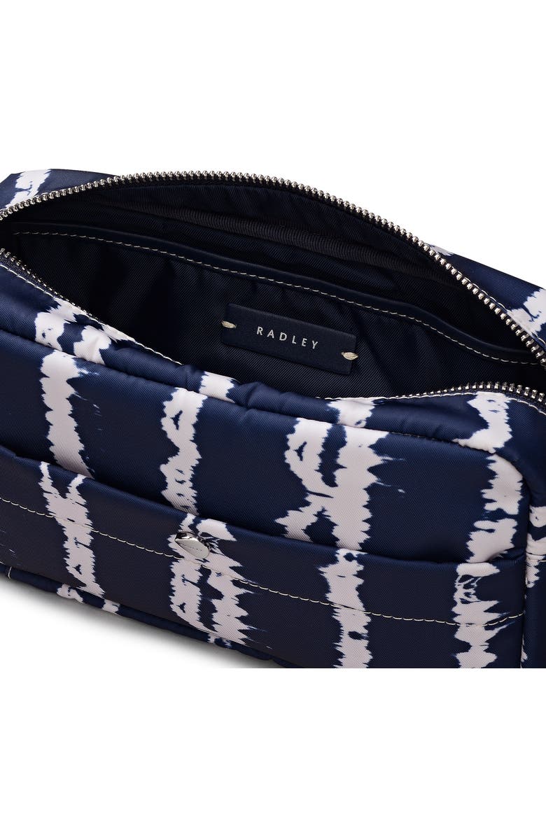 Radley Halley Row - Tie Dye Stripe Small Ziptop Crossbody Bag, Alternate, color, Naval