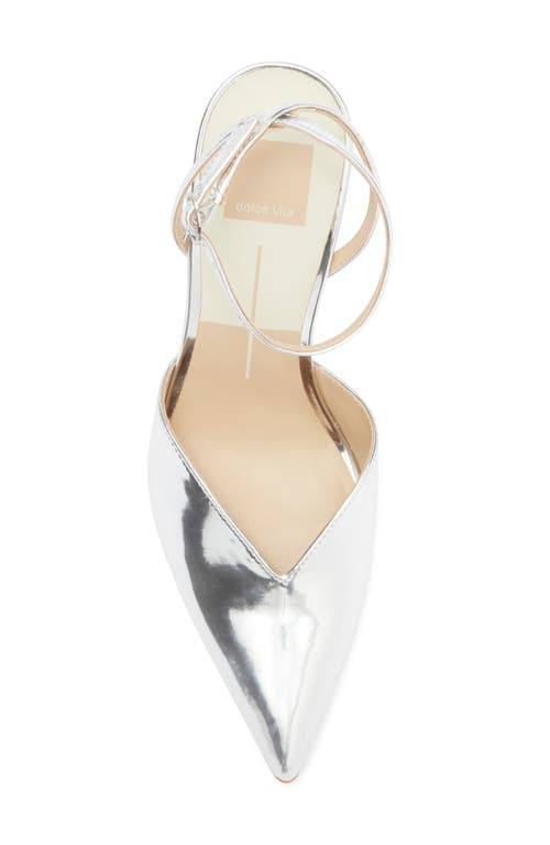 Dolce Vita Keisha Ankle Strap Pump In Silver Specchio Stella