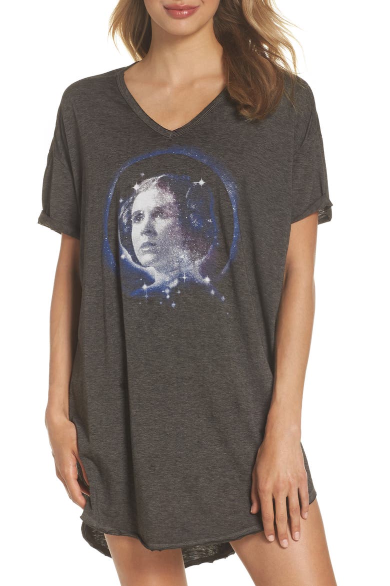 Star Wars™ Leia Nightshirt, Main, color, BLACK STAR LEIA