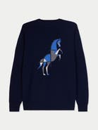 Gobi Cashmere Cashmere Horse Intarsia Sweater