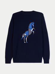 Gobi Cashmere Cashmere Horse Intarsia Sweater