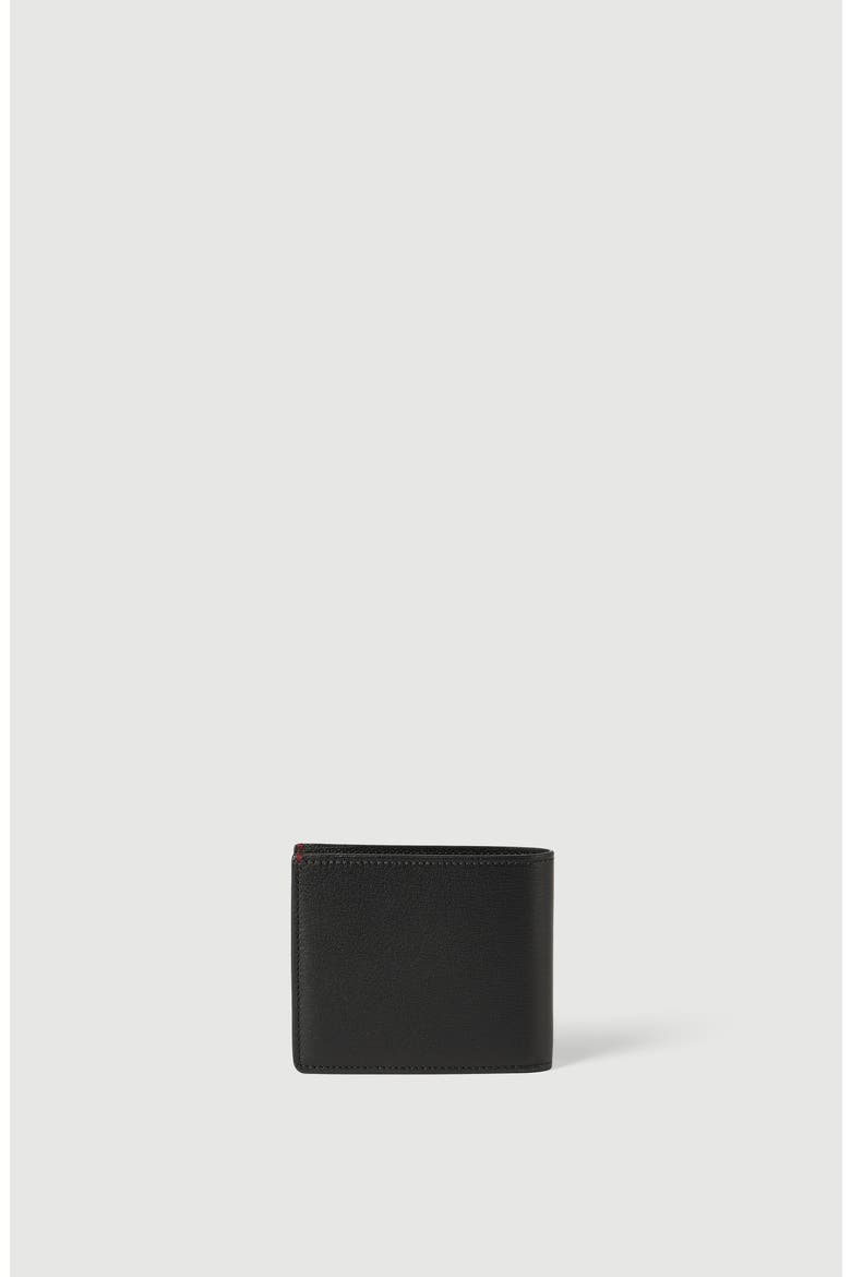Brushed leather wallet, Alternate, color, Black