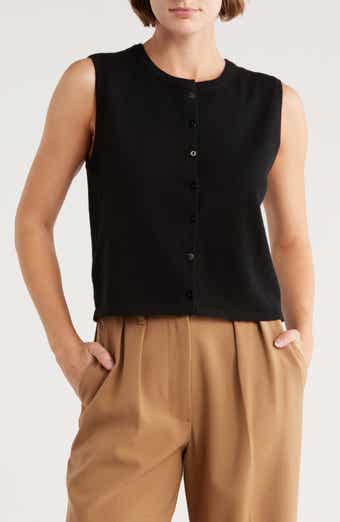 Magaschoni Cashmere Crewneck Crop Sweater Vest