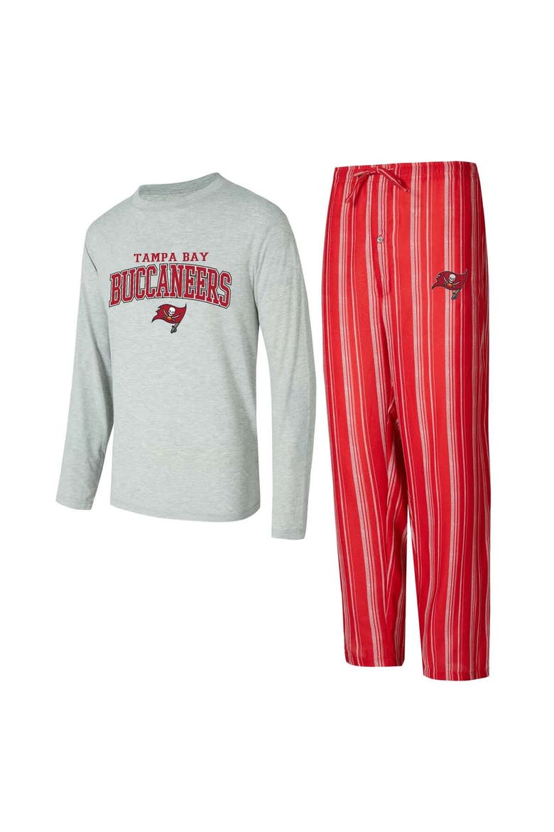 Men's Concepts Sport Tampa Bay Buccaneers Petition Long Sleeve T-Shirt & Pants Sleep Set, Main, color, Red