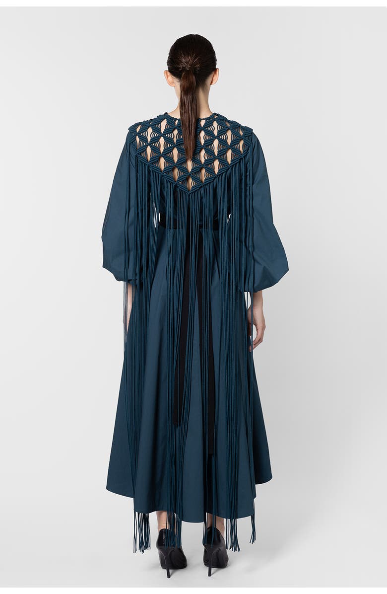 Roksanda Miel Crochet Cotton Dress, Alternate, color, Dark Teal