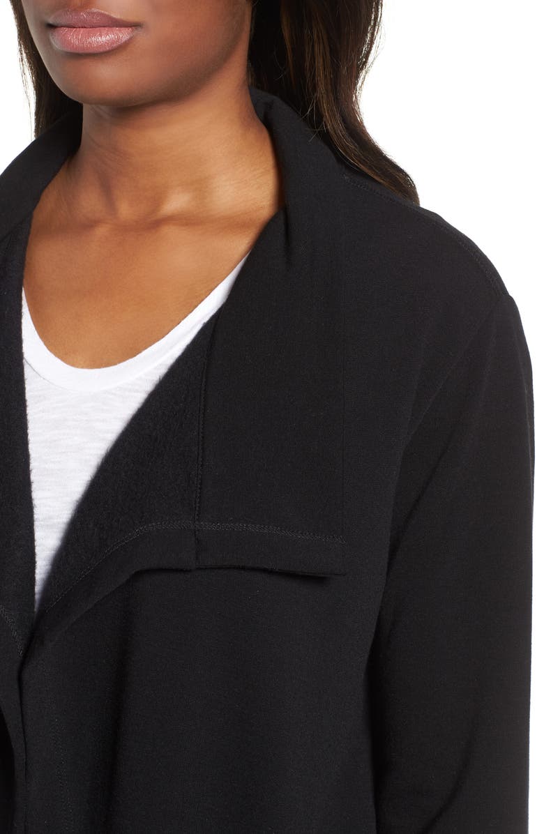 Caslon<sup>®</sup> Off-Duty Fleece Knit Cardigan, Alternate, color,