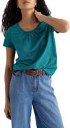 Seasalt Cornwall Appletree Keyhole Organic Cotton T-Shirt