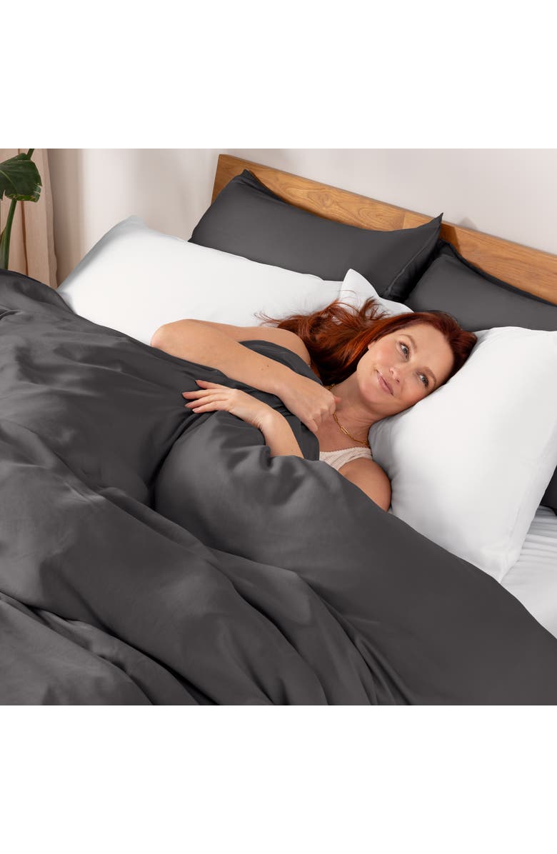 Bare Home TENCEL Lyocell Duvet Cover Set, Alternate, color, Forged Iron Grey