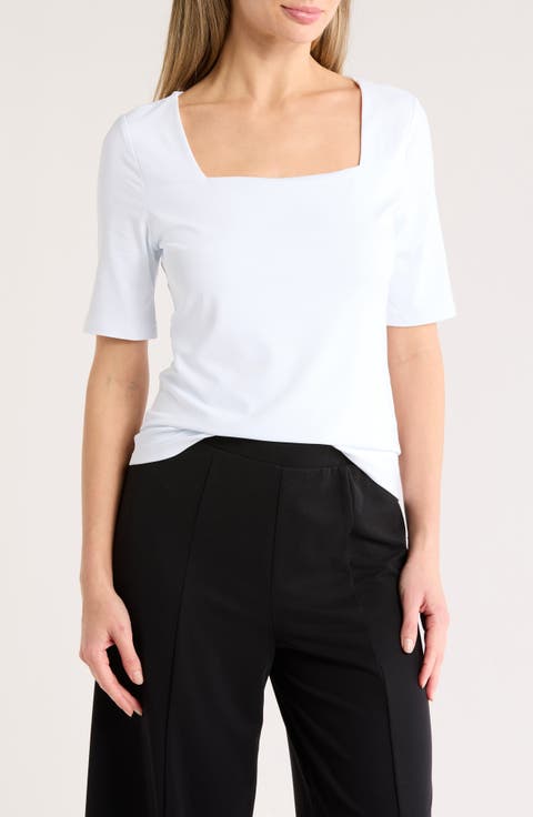 Elbow Sleeve Sculpted Knit Top