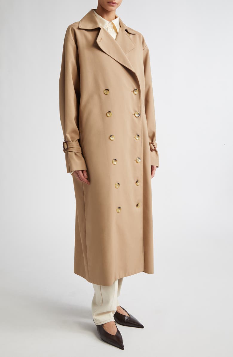 TOTEME Signature Trench Coat, Alternate, color, Khaki
