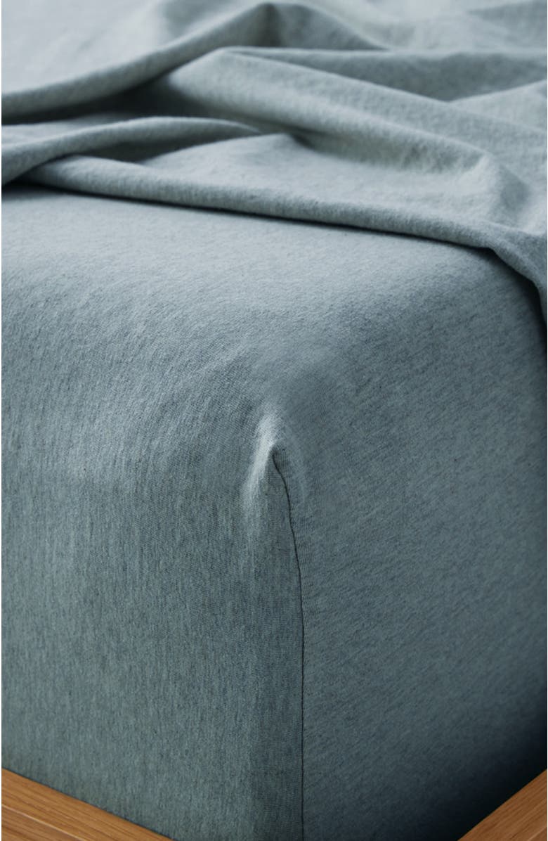 Pact Organic Favorite Tee Jersey Fitted Sheet, Alternate, color, Smoke Heather