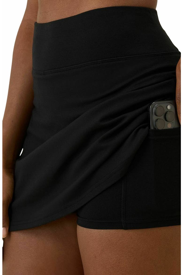 On the Go-To Pocket Skort Made with Organic Cotton, Alternate, color, Black