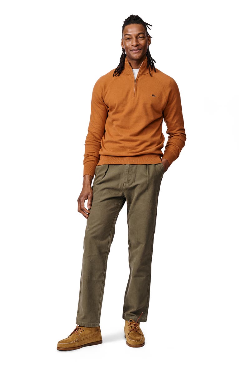 Bonby Zip Neck Sweater, Alternate, color, Ginger