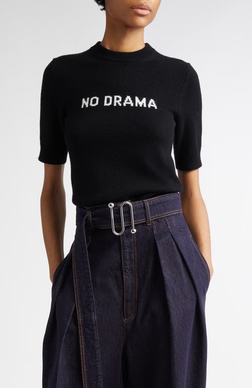 Sportmax Wool-cashmere No Drama Short-sleeve Sweater In Black