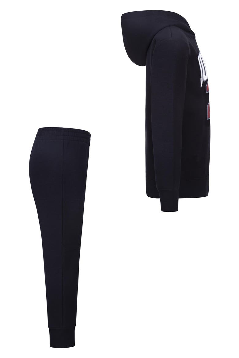 Kids' Graphic Fleece Hoodie & Joggers Set, Alternate, color, BLACK