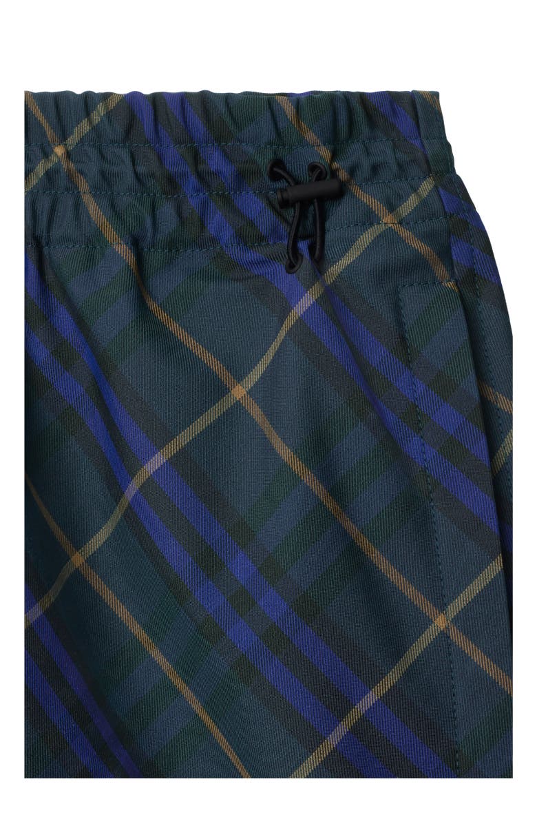 Burberry Check Twill Shorts, Alternate, color, Midnight