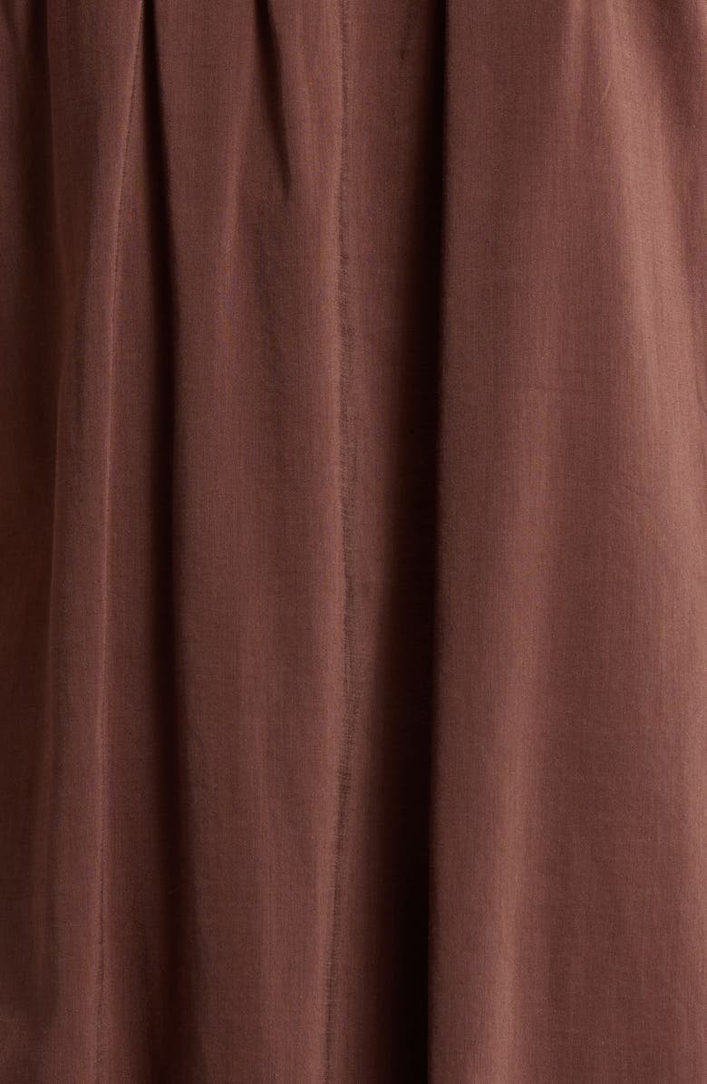 Reformation Holly Eyelet Trim Organic Cotton Blend Nightgown, Alternate, color, Cafe