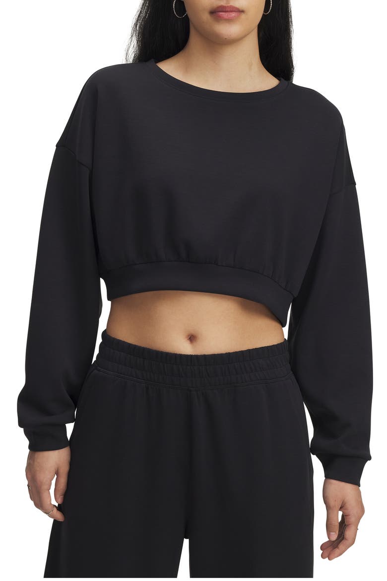 Meridian Lounge Crop Sweatshirt, Main, color, BLACK / / BLACK