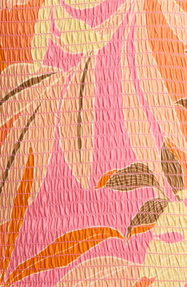 Sanctuary Print Smocked Sleeveless Cover-Up Minidress, Alternate, color, Pink Multi