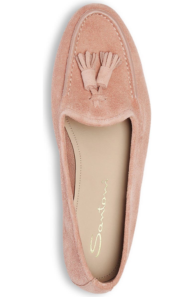 Santoni Women's suede Andrea tassel loafer, Alternate, color,