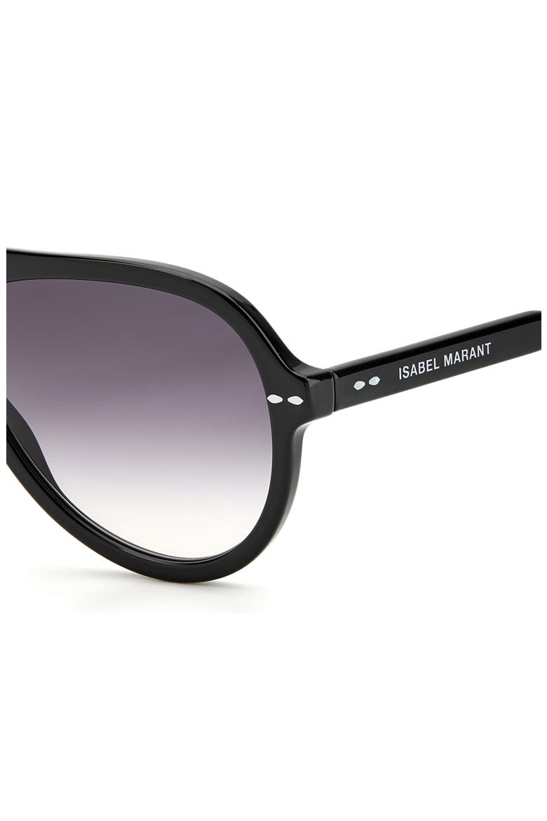 59mm Gradient Aviator Sunglasses, Alternate, color, BLACK/ GREY SHADED