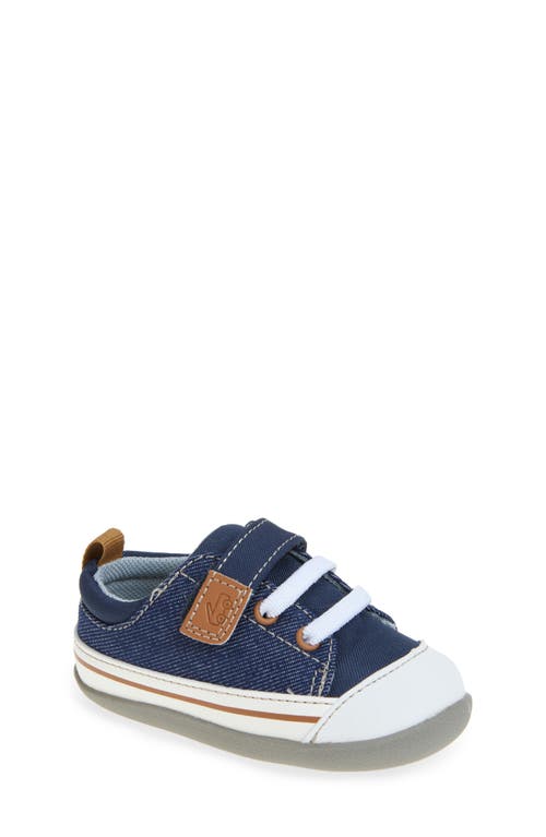 See Kai Run Stevie Mini Sneaker In Navy Denim