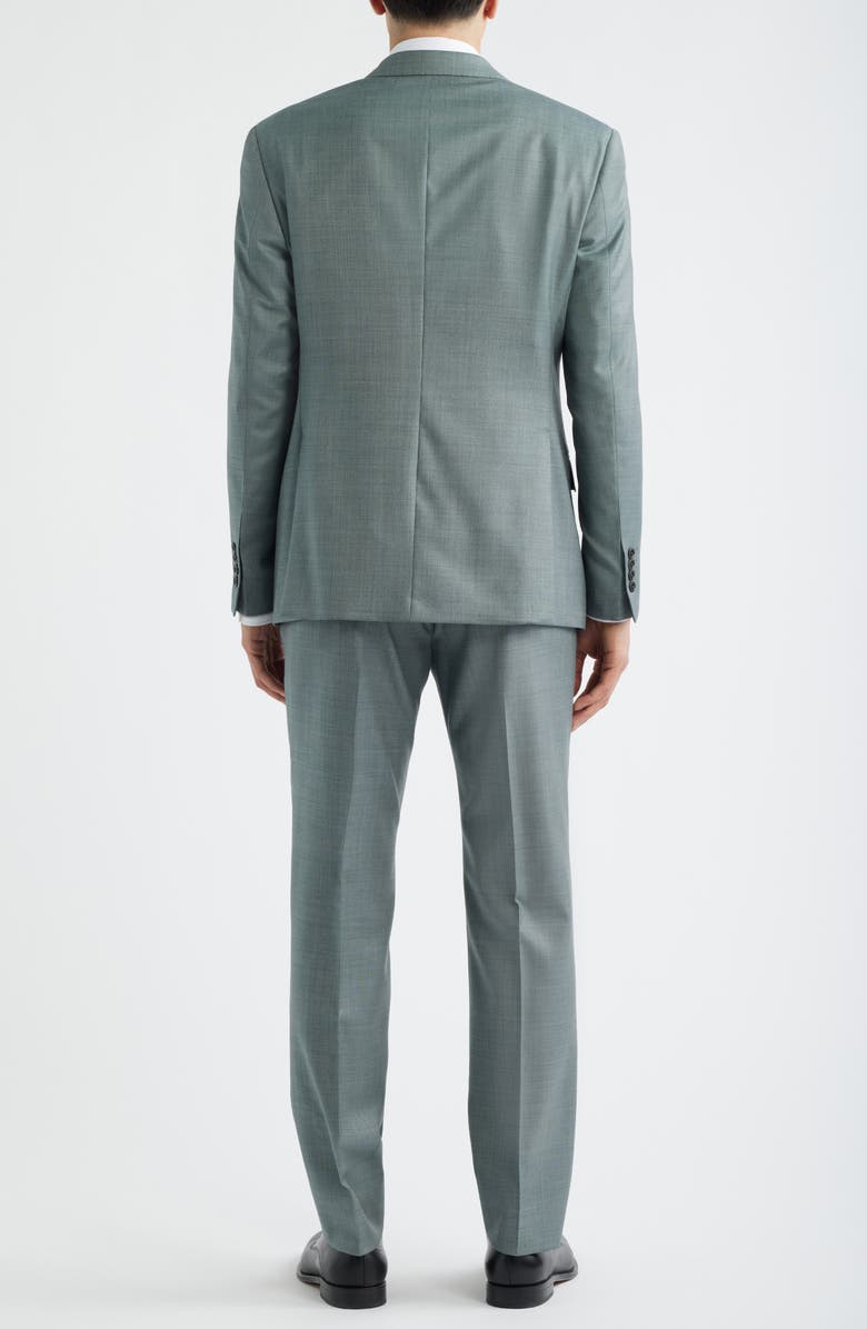 Emporio Armani Shage Green Wool Sharkskin Suit, Alternate, color, Sage