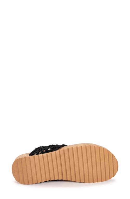 Muk Luks Pippen Platform Slide Sandal In Black