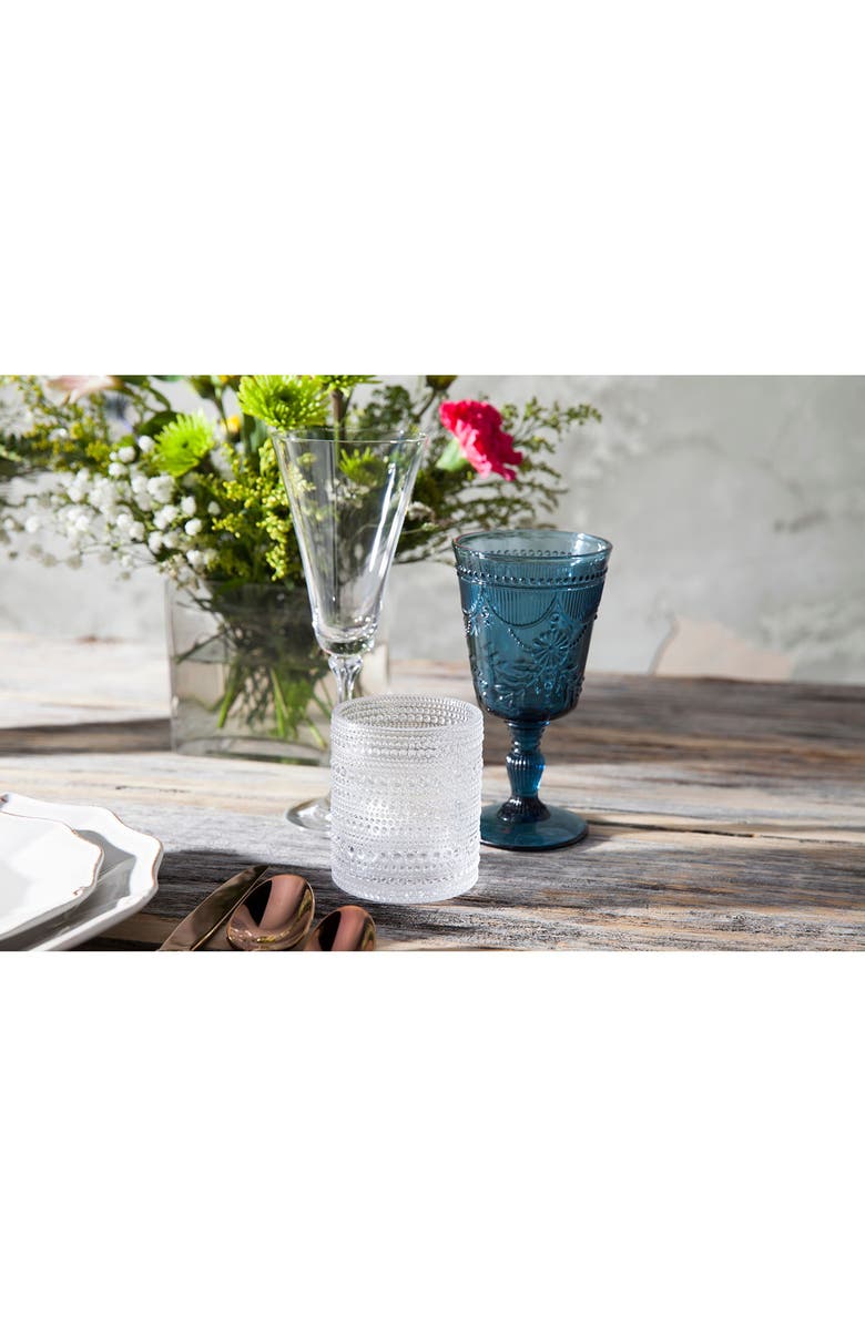 Fortessa Debutante Set of 6 Goblet Glasses, Alternate, color, Blue