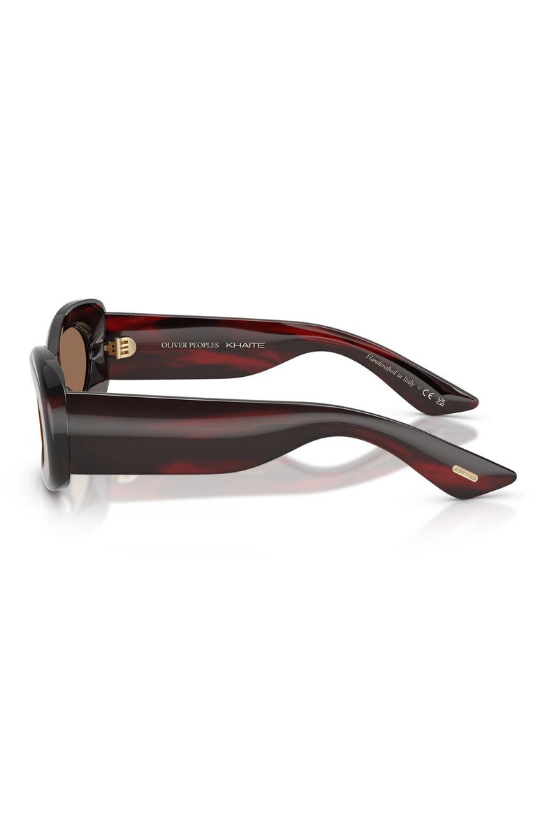 x KHAITE 51mm Oval Sunglasses, Alternate, color, BORDEAUX BARK / BROWN