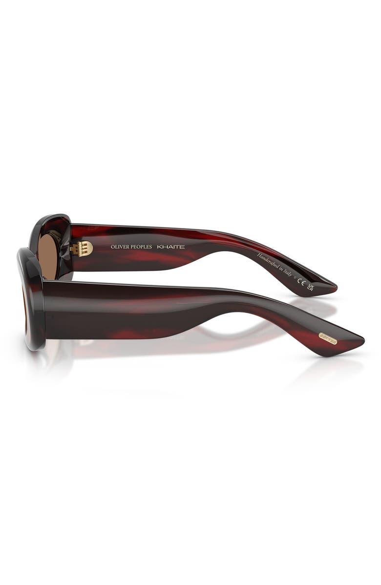 Oliver Peoples x KHAITE 51mm Oval Sunglasses, Alternate, color, Bordeaux Bark / Brown