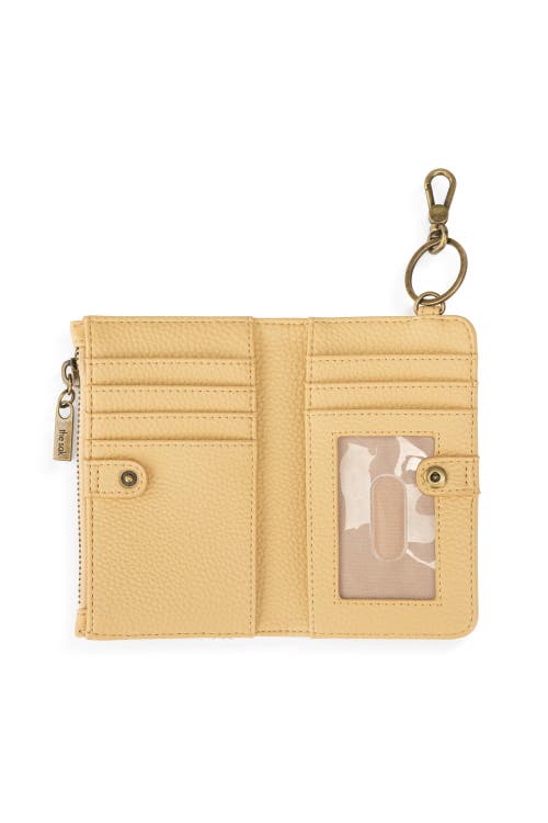 The Sak Encino Leather Card Wallet In Yellow