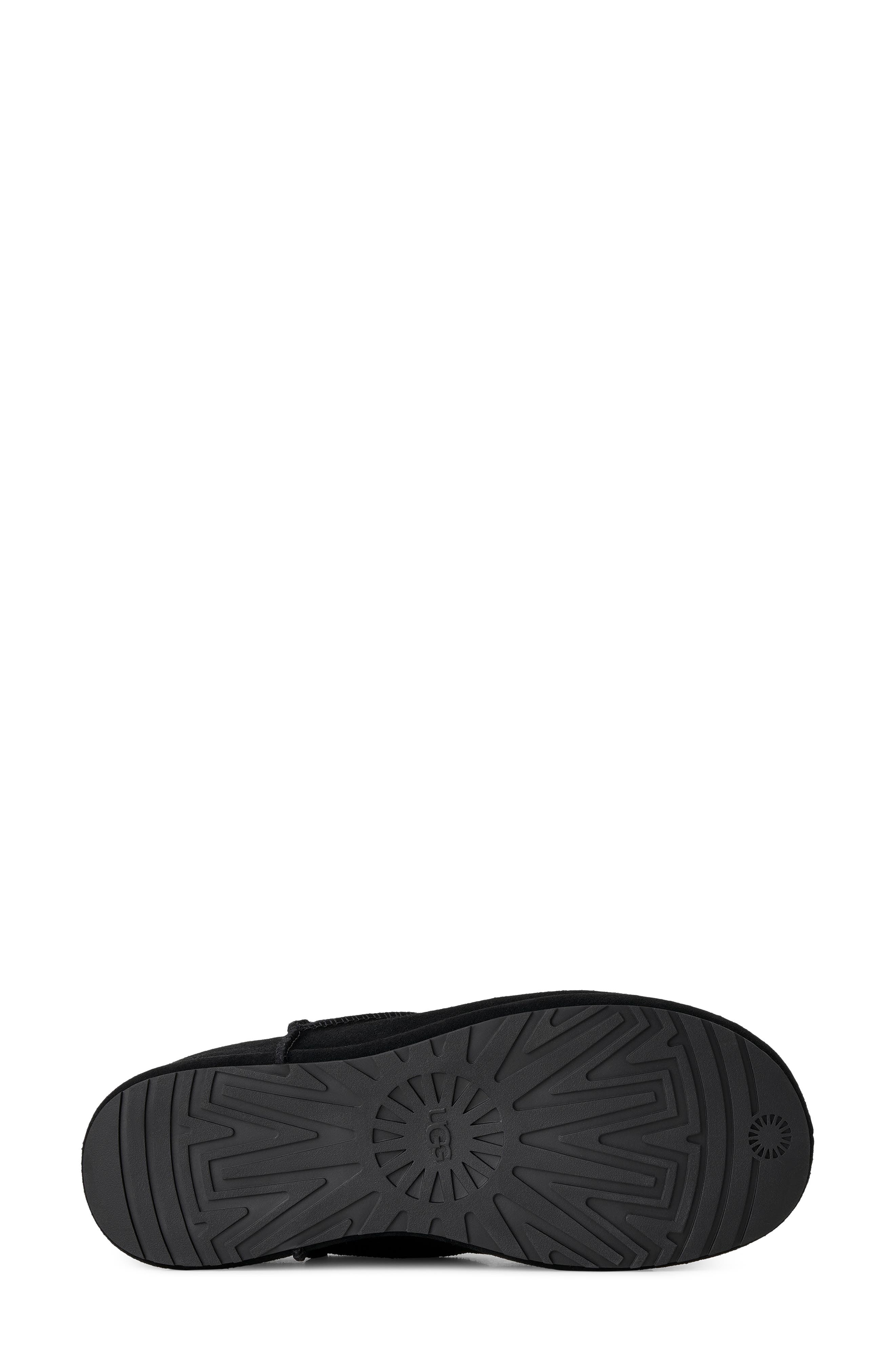 Enwrap Genuine Shearling Lined Leather Clog, Alternate, color, BLACK