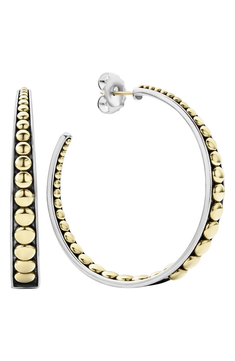 LAGOS Signature Caviar Hoop Earrings, Main, color,