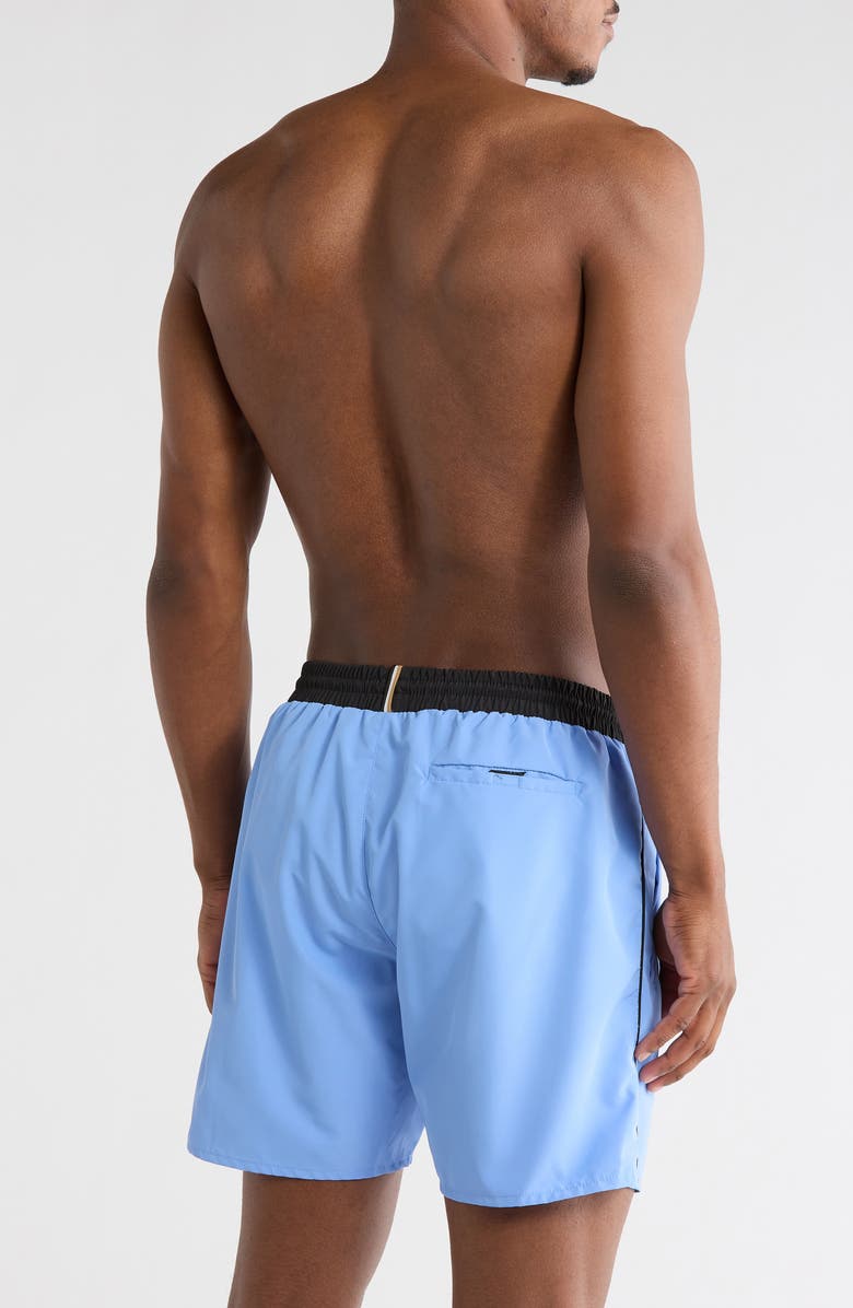 BOSS Sawfish Swim Trunks, Alternate, color, Bright Blue