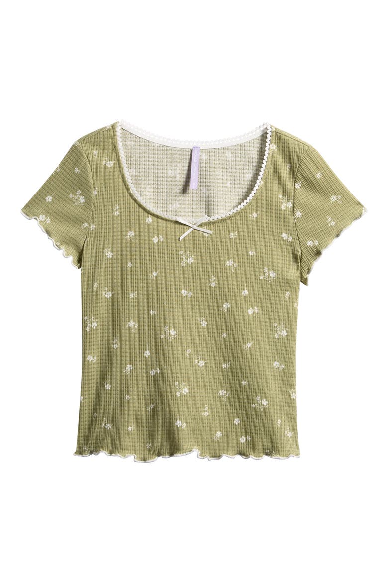 Kids' Lettuce Edge Baby Tee, Main, color, SAGE