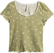 Good Luck Girl Kids' Lettuce Edge Baby Tee