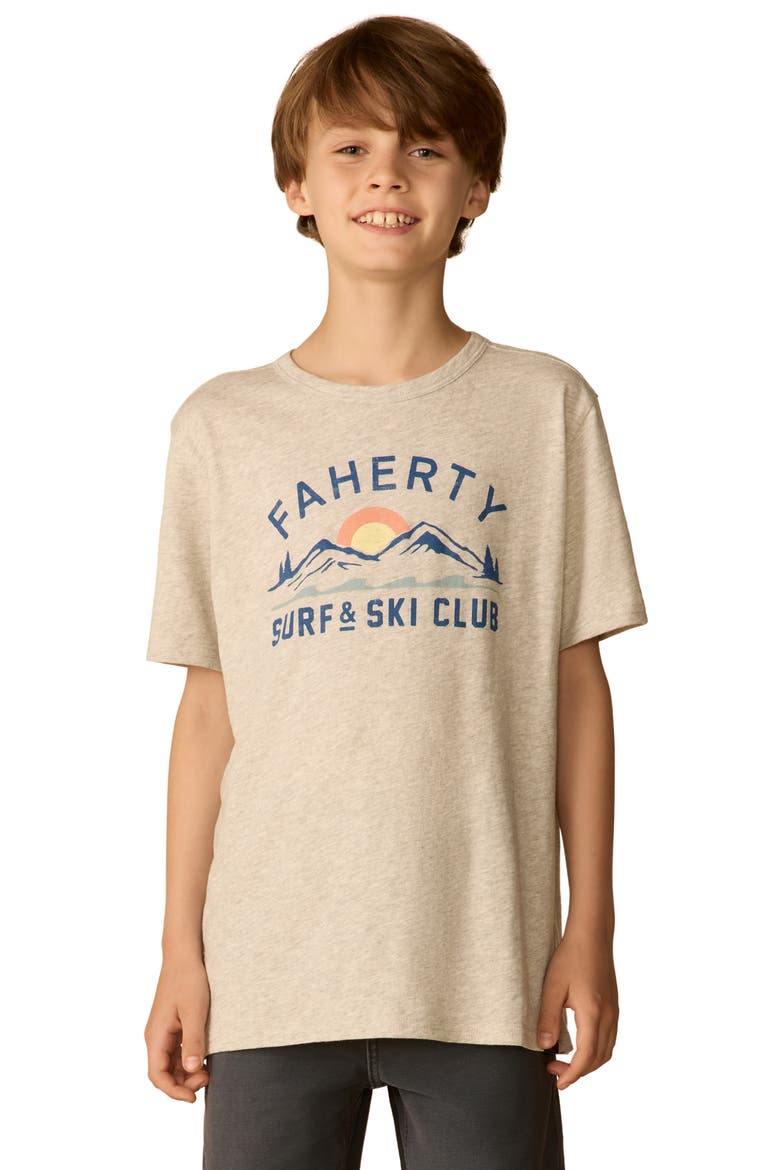 Kids' Surf & Ski Club Graphic T-Shirt, Alternate, color, LIGHT GREY HEATHER
