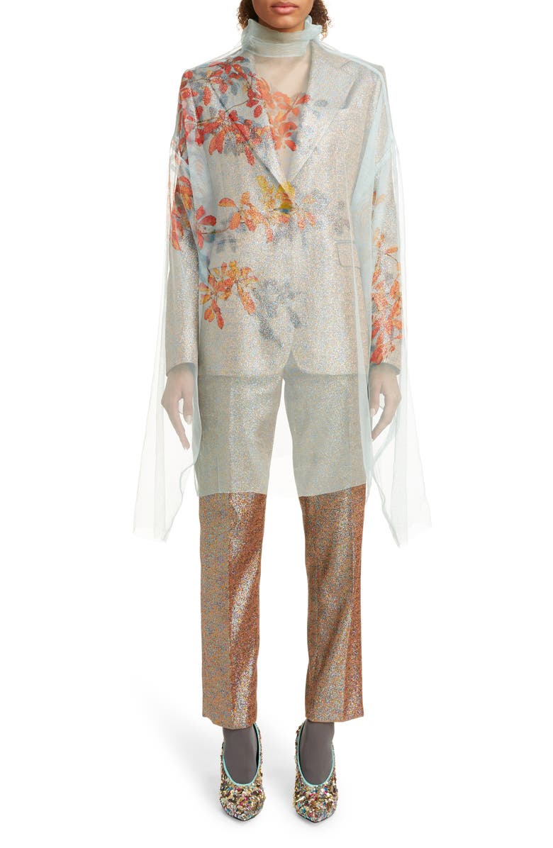 Dries Van Noten Barbilar Metallic Blazer, Alternate, color, 