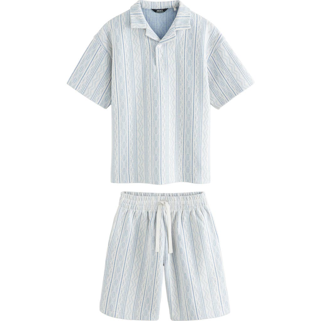 Next Kids' Stripe Polo & Shorts Set