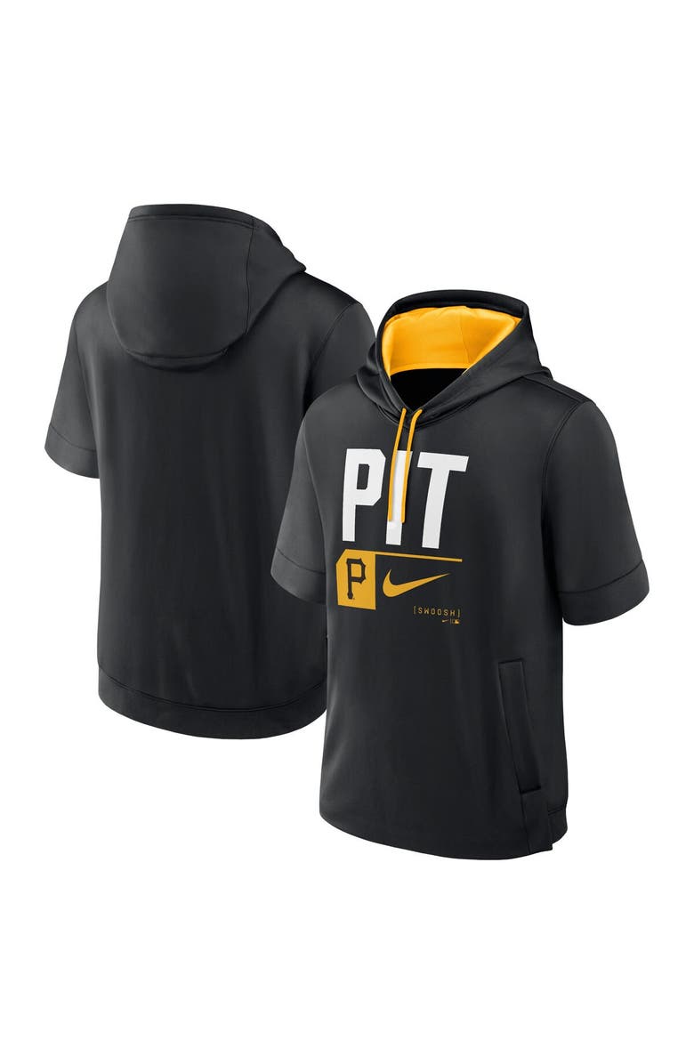 Nike Men's Nike Black Pittsburgh Pirates Tri Code Lockup Short Sleeve Pullover Hoodie, Alternate, color, Black