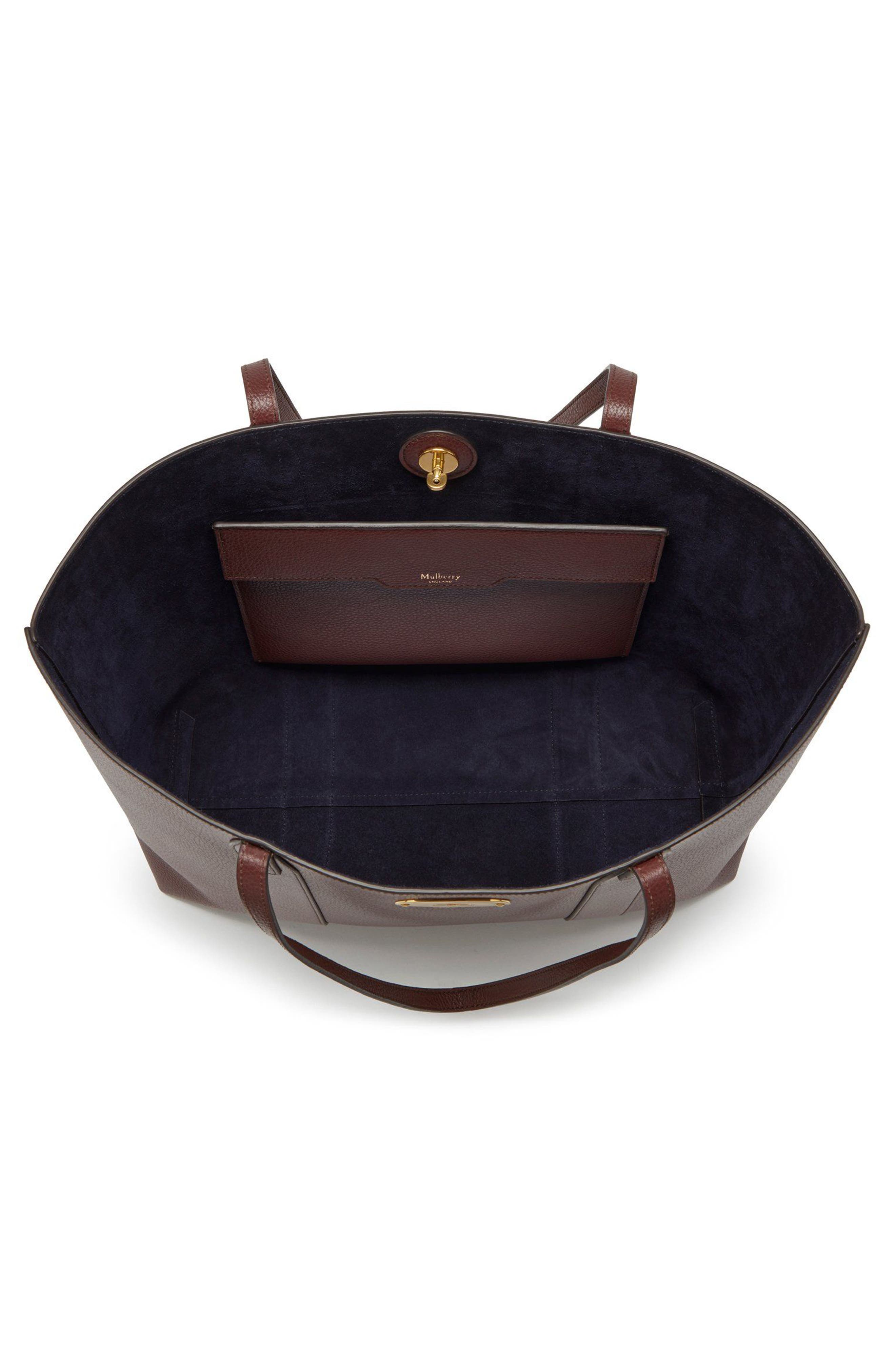 Bayswater Leather Tote, Alternate, color, BURGUNDY-OXFORD BLUE