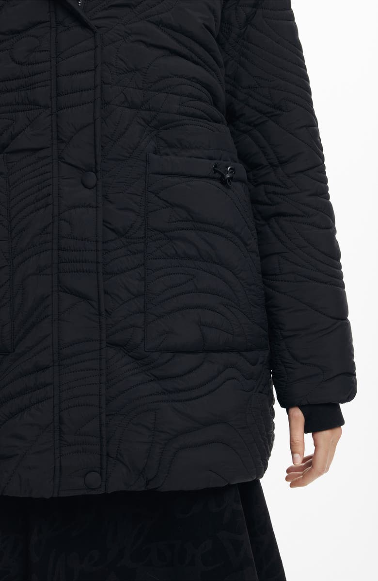 Desigual Aarhus Quilted Coat, Alternate, color, 