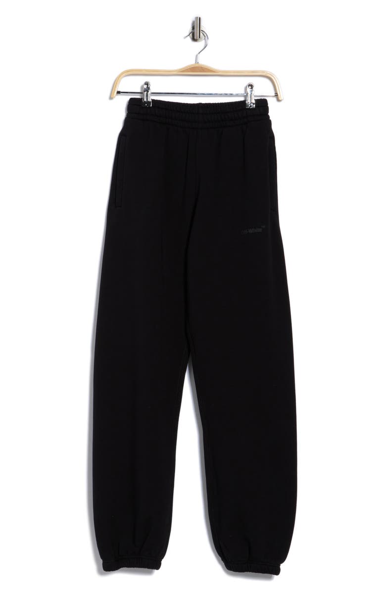 Off-White Diagonal Tab Slim Sweatpants, Alternate, color, Black